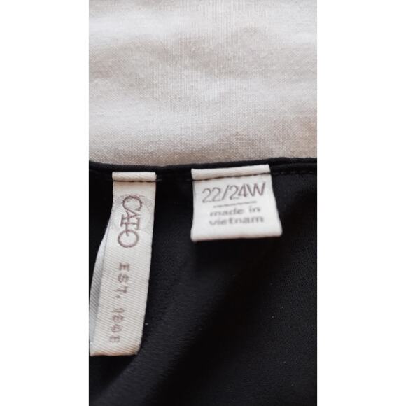 Cato Black/Tan Plus size 22/24 Stretch Tunic Blouse with Neckline Hem Detail - Picture 7 of 13